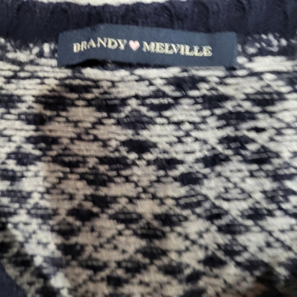 Brandy Melville Academia Blue White Sweater Vest Preppy Y2K - Picture 4 of 6